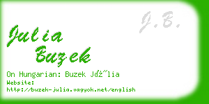 julia buzek business card